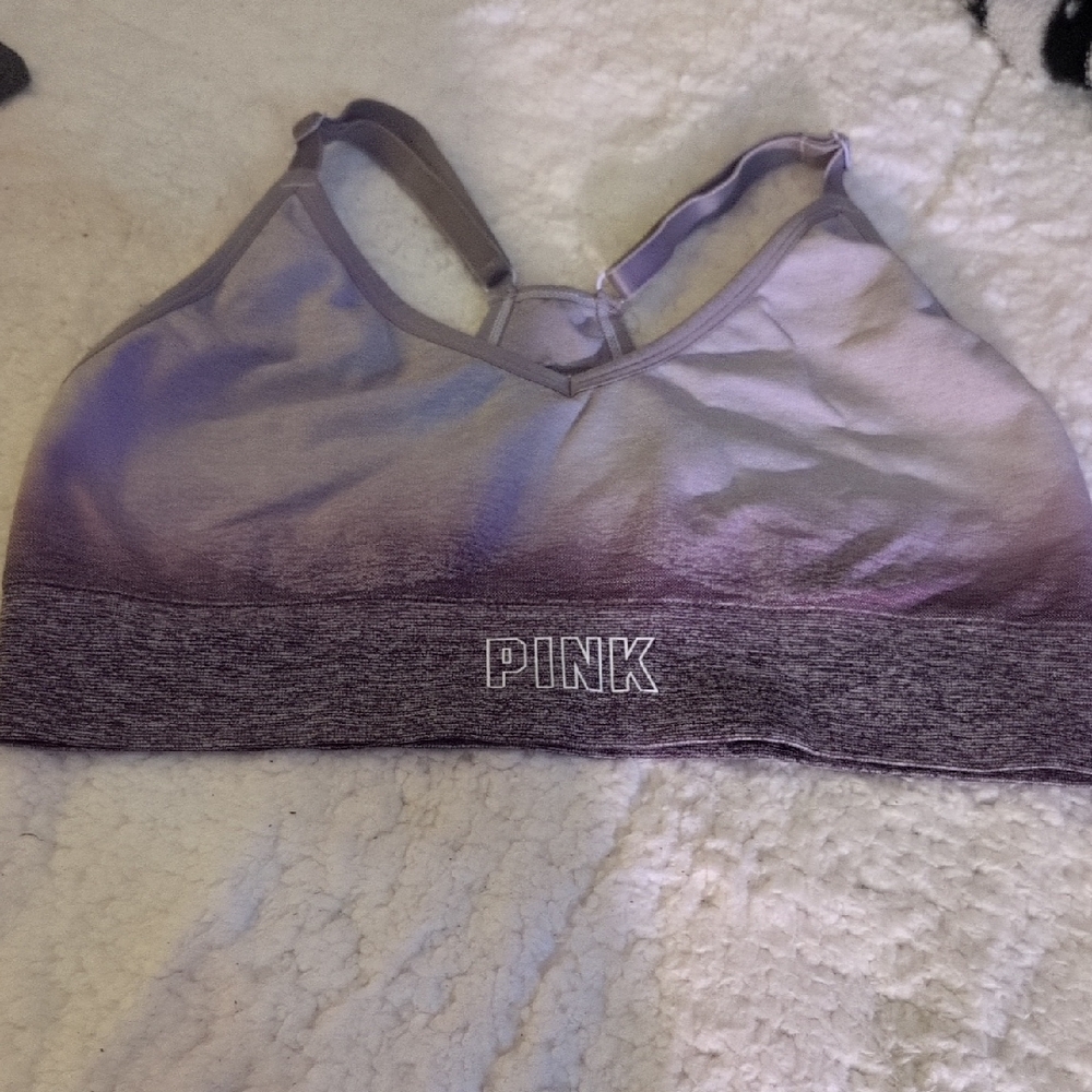 PINK Victoria's Secret Ombre Purple Sports Bra